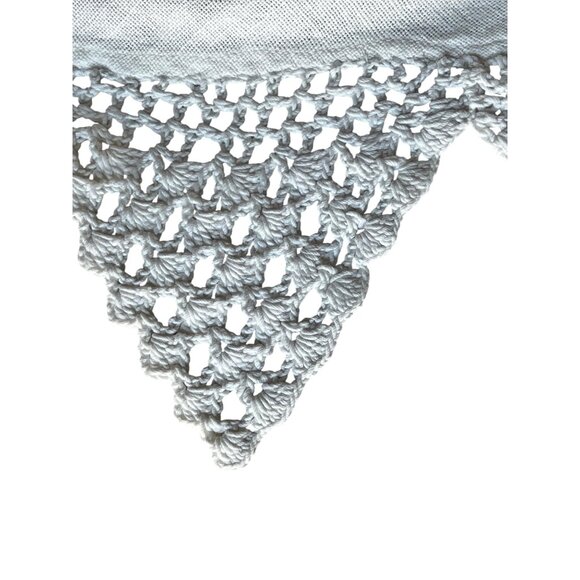 Handcrafted Linen & Crochet Doily Cream Centerpiece 26x20 Wedding Country Core - Picture 10 of 10